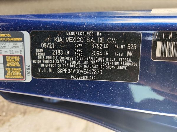 2021 KIA FORTE GT Line