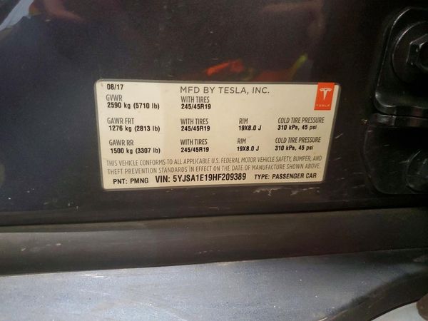 2017 TESLA MODEL S