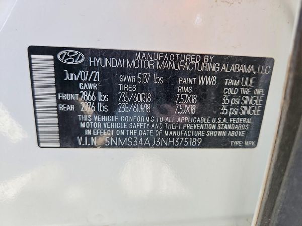 2022 HYUNDAI SANTA FE SEL w/ Premium Pkg