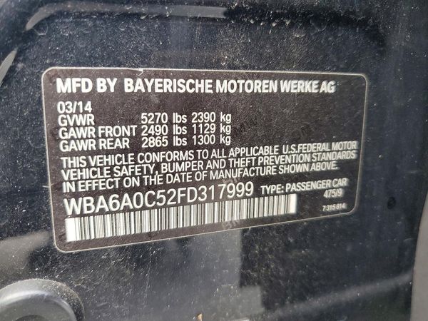 2015 BMW 640