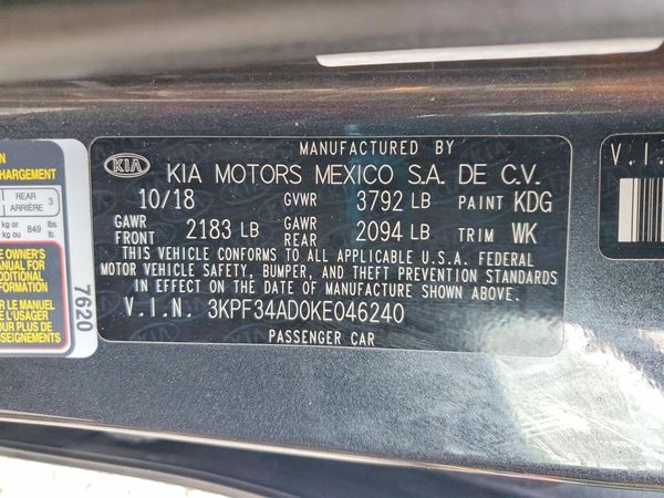 2019 KIA FORTE S/GT Line