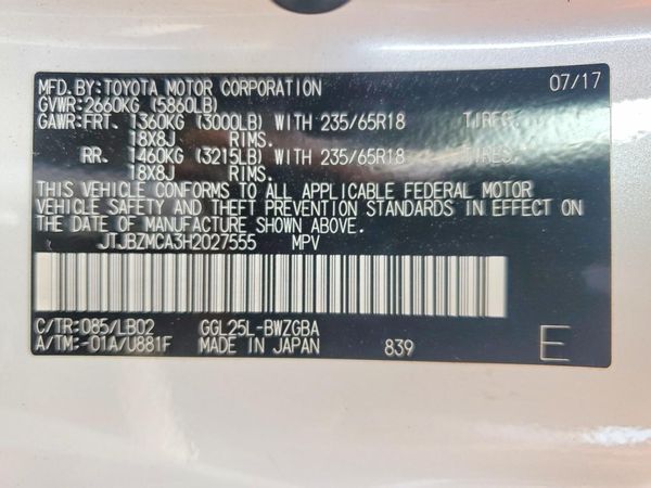 2017 LEXUS RX 350