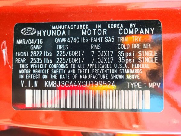 2016 HYUNDAI TUCSON