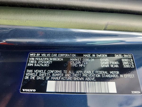 2022 VOLVO XC90 Momentum (excl S60)