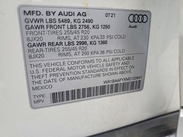 2021 AUDI Q5 quattro Premium Plus