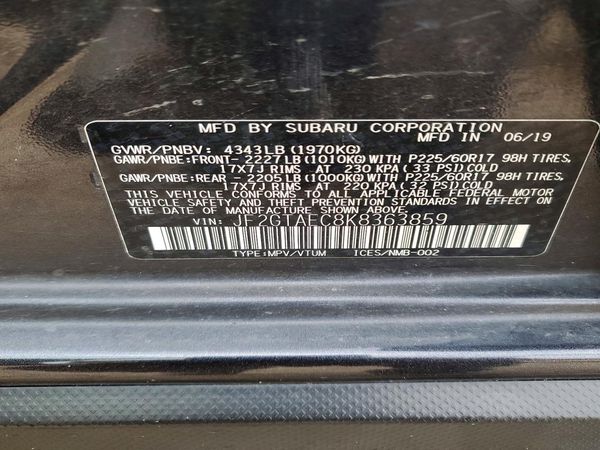 2019 SUBARU CROSSTREK