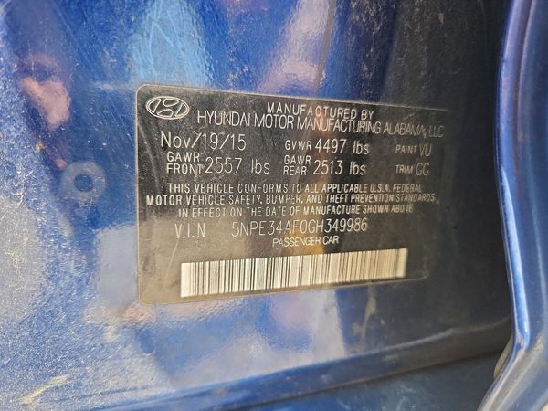 2016 HYUNDAI SONATA