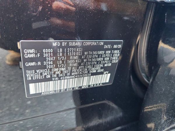 2025 SUBARU ASCENT Onyx Touring