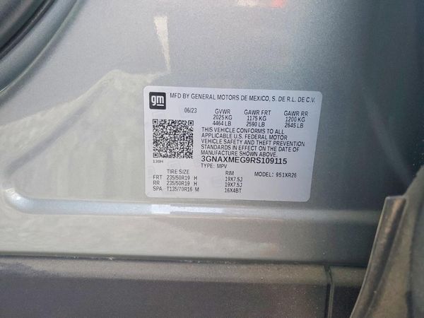 2024 CHEVROLET EQUINOX RS — VINS
