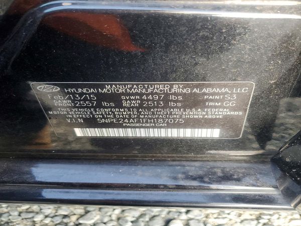 2015 HYUNDAI SONATA