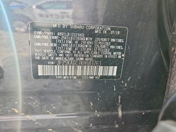 2019 SUBARU FORESTER Prm+ES+SMART