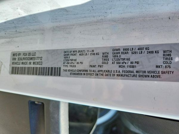 2021 RAM PROMASTER 2500