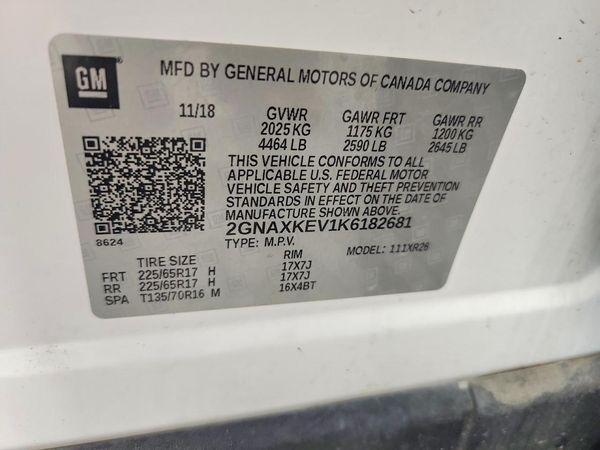 2019 CHEVROLET EQUINOX LT (1LT)
