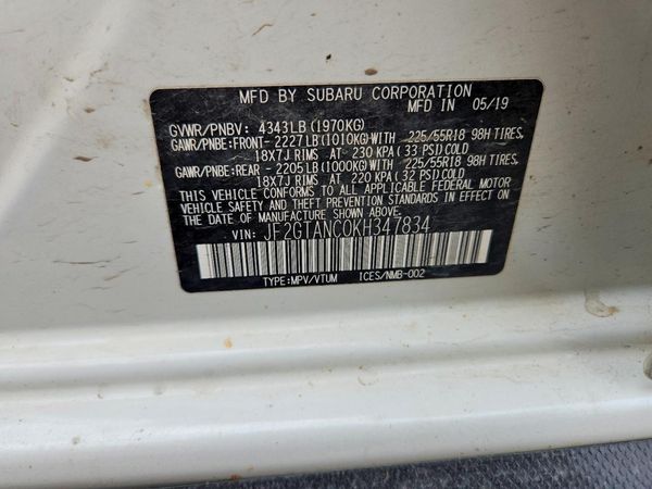 2019 SUBARU CROSSTREK Limited+ES+BSD+NAVI