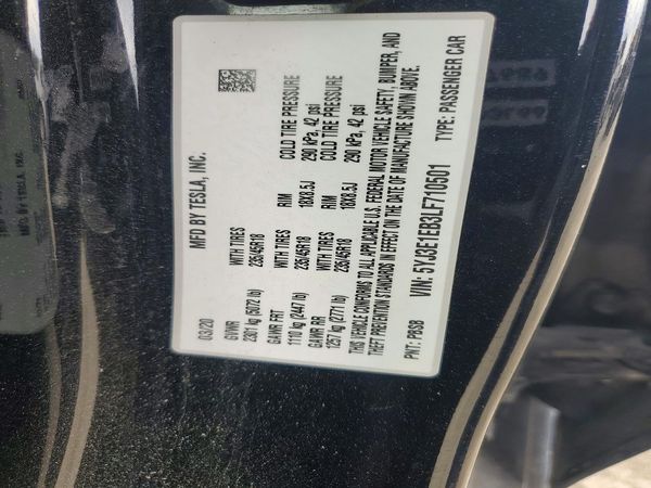 2020 TESLA MODEL 3
