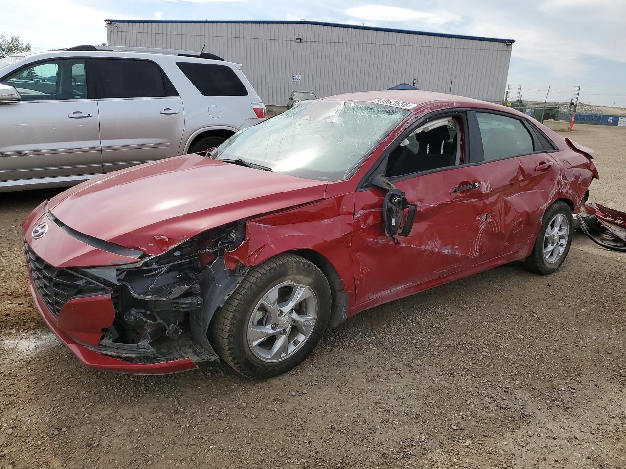 2021 HYUNDAI ELANTRA Blue — Front 3/4