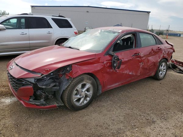 2021 HYUNDAI ELANTRA Blue — Front 3/4
