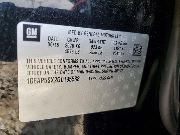 2016 CADILLAC CTS Standard