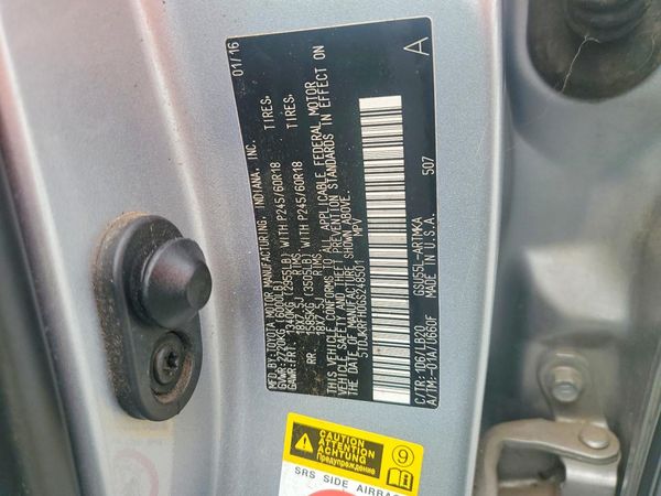 2016 TOYOTA HIGHLANDER Base/Hybrid