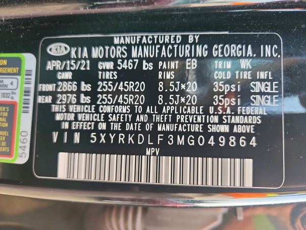 2021 KIA SORENTO SX, SXP