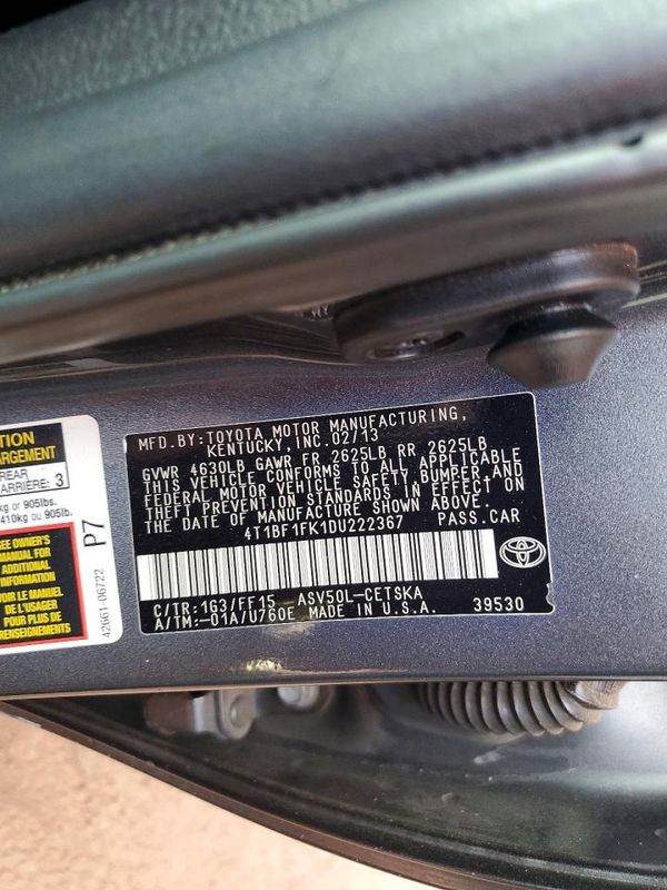 2013 TOYOTA CAMRY