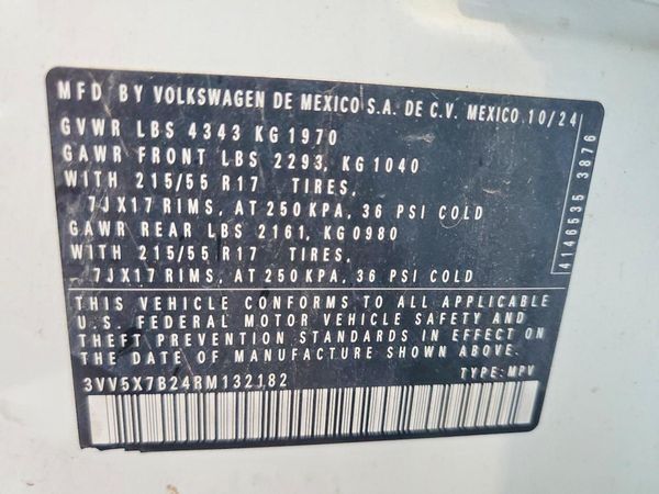 2024 VOLKSWAGEN TAOS S — VINS
