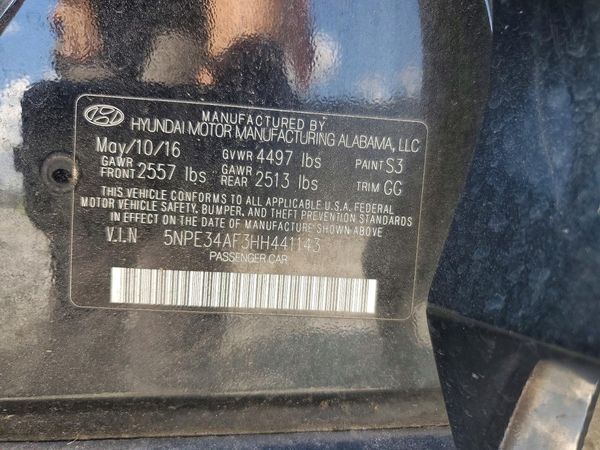 2017 HYUNDAI SONATA
