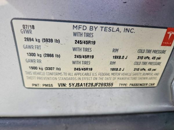 2018 TESLA MODEL S