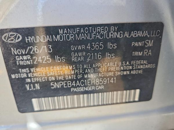 2014 HYUNDAI SONATA GLS/ GLS Popular