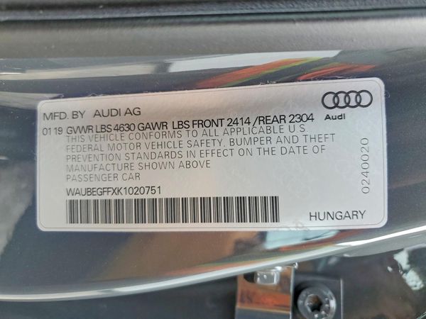2019 AUDI A3 quattro Premium