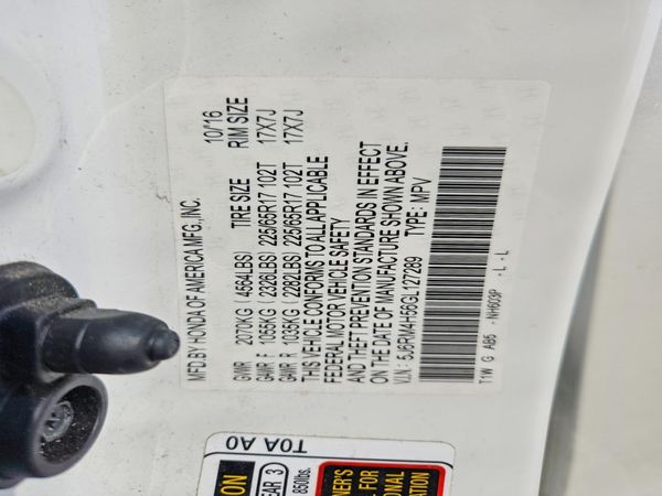 2016 HONDA CRV EX