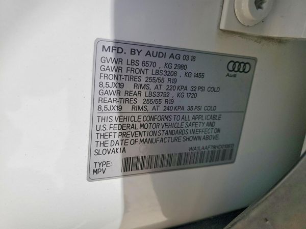 2017 AUDI Q7 quattro Premium Plus