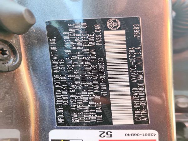 2018 TOYOTA CAMRY L/LE/SE/XLE
