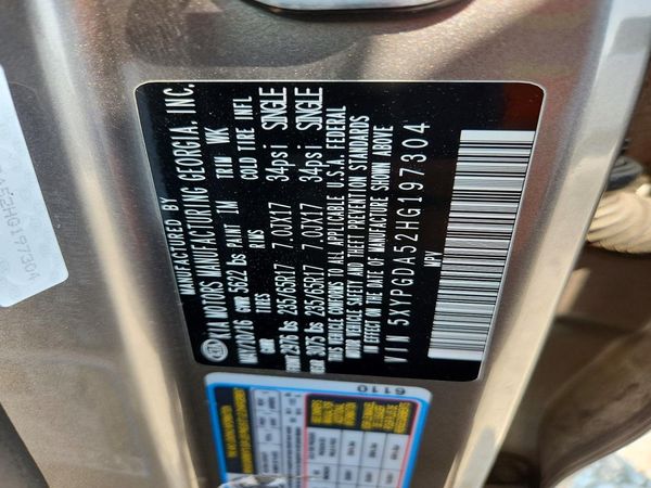 2017 KIA SORENTO L, LX