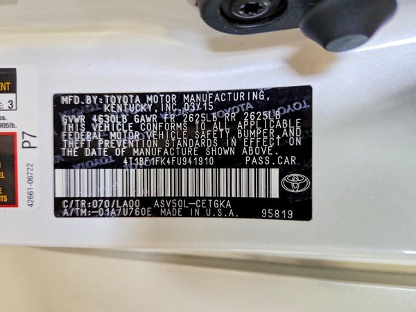 2015 TOYOTA CAMRY