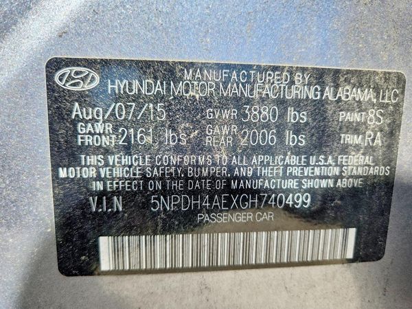 2016 HYUNDAI ELANTRA