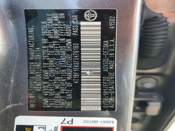 2015 TOYOTA CAMRY