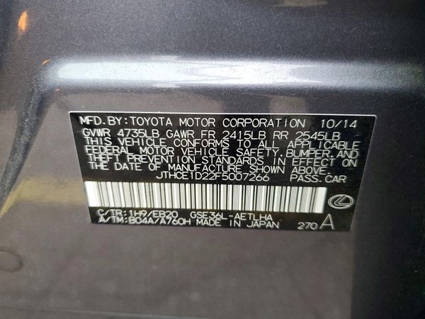 2015 LEXUS IS