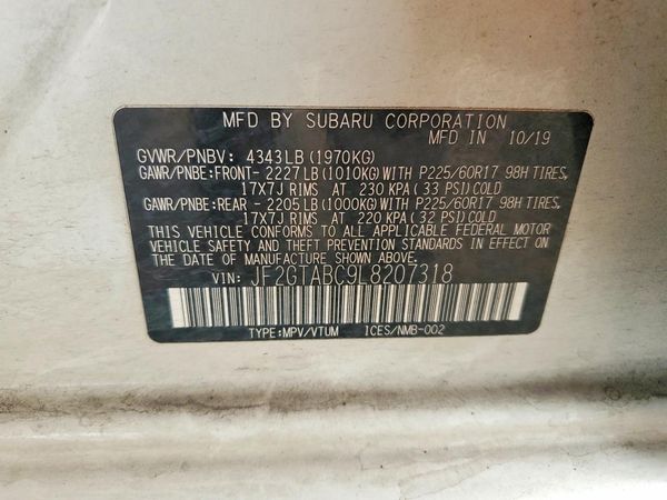 2020 SUBARU CROSSTREK