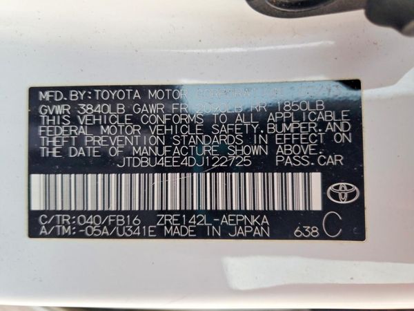 2013 TOYOTA COROLLA