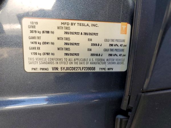 2020 TESLA MODEL X