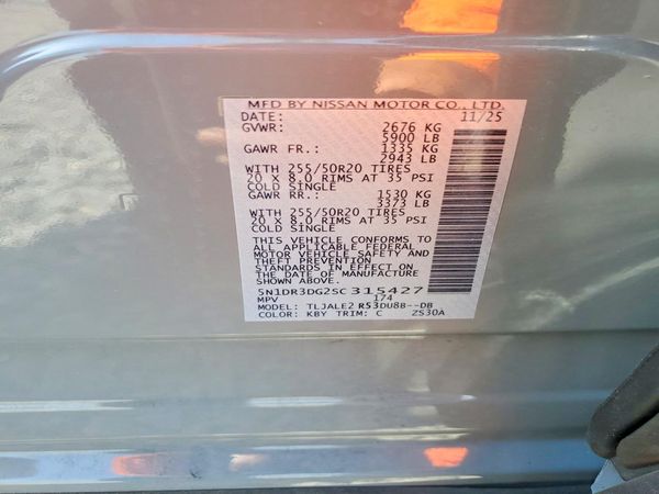 2025 NISSAN PATHFINDER Platinum