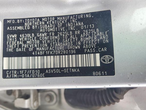 2013 TOYOTA CAMRY