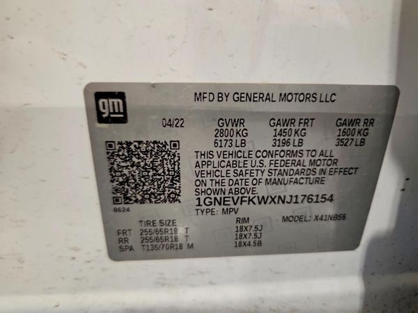 2022 CHEVROLET TRAVERSE LS