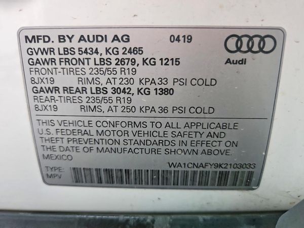 2019 AUDI Q5 quattro Prestige