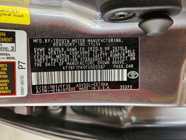 2015 TOYOTA CAMRY