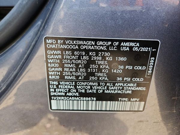 2021 VOLKSWAGEN ATLAS