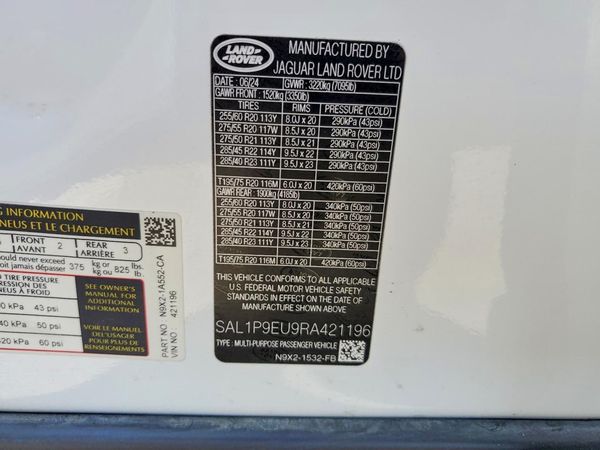 2024 LAND ROVER RANGE ROVER SPORT P360 SE