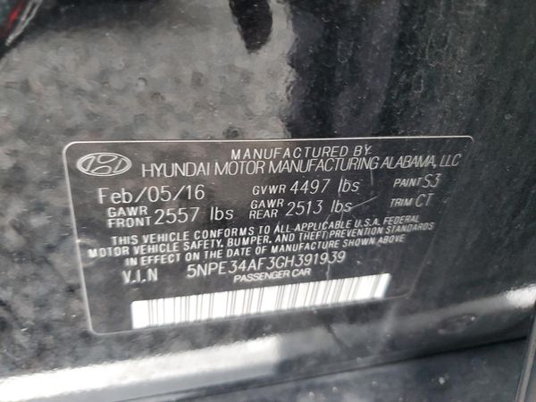 2016 HYUNDAI SONATA