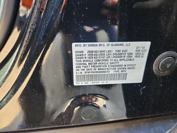 2019 HONDA PILOT EXL